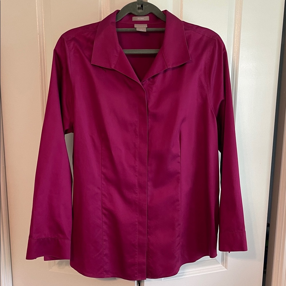 Chico's Vibrant Magenta Button-Down Shirt